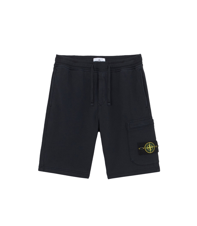Stone Island - Shorts - ORGANIC COTTON FLEECE BLU