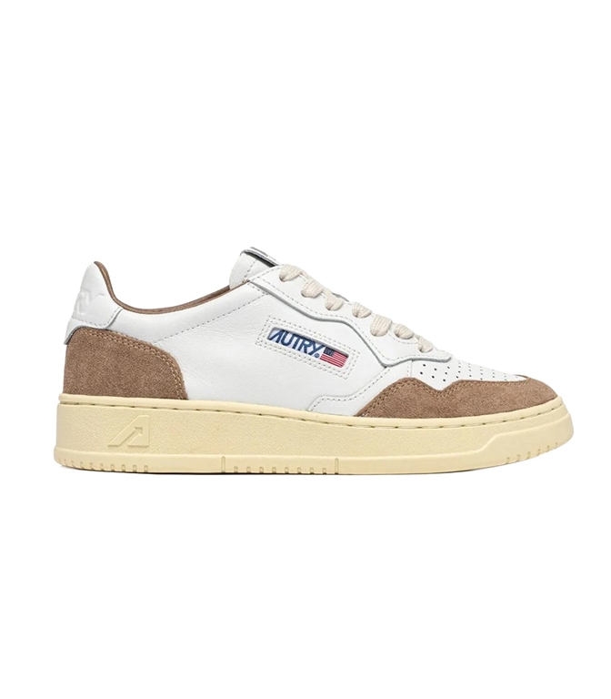Autry - Scarpe - Sneakers - MEDALIST LOW IN PELLE BIANCA E SUEDE ANTILOPE