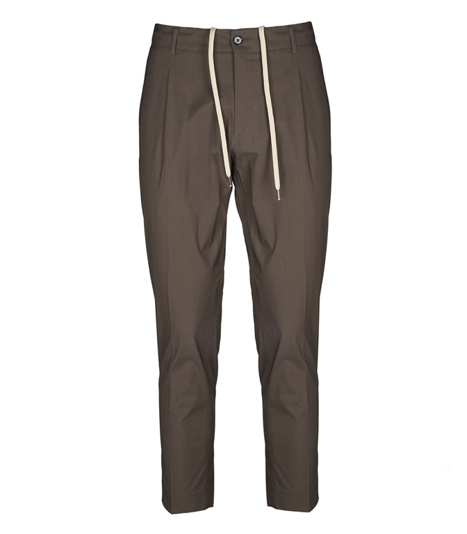 Be Able - Pantaloni - PANTALONE RICCARDO IN COTONE TABACCO
