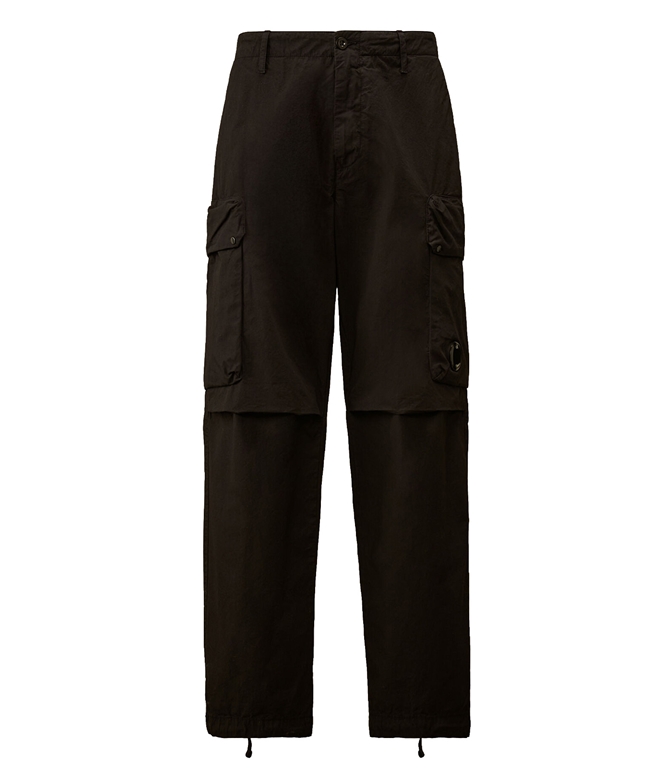 C.P. COMPANY - Pantaloni - MICRO-REPS BOXY CARGO LENS PANTS BLACK