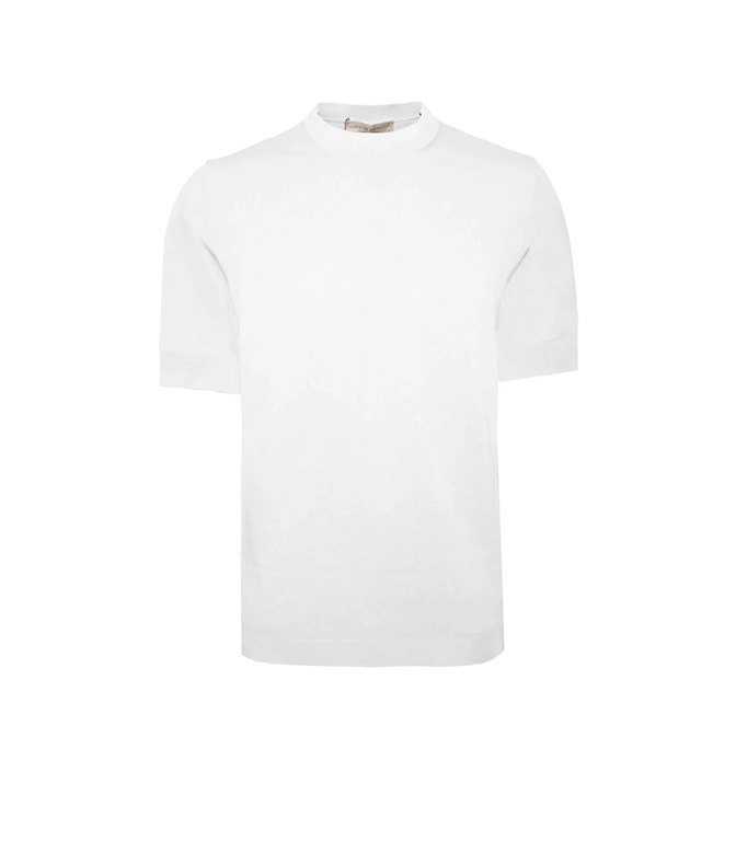 Filippo De Laurentiis - T-Shirt - OPTICAL WHITE CREPE COTTON T-SHIRT