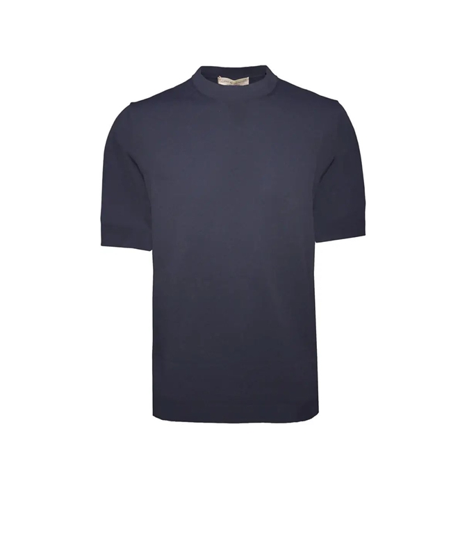 Filippo De Laurentiis - T-Shirt - T-SHIRT IN COTONE CREPE NAVY