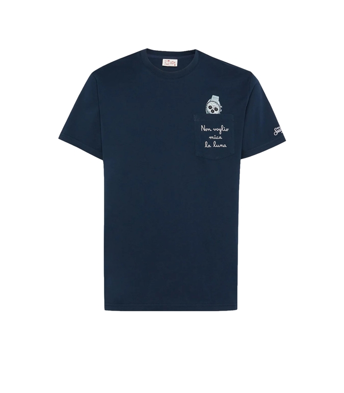Mc2 Saint Barth - T-Shirt - T-SHIRT AUSTIN IN COTONE STAMPA NON VOGLIO LA LUNA