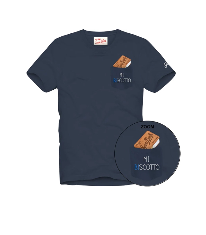 Mc2 Saint Barth - T-Shirt - T-SHIRT AUSTIN IN COTONE STAMPA MI BISCOTTO