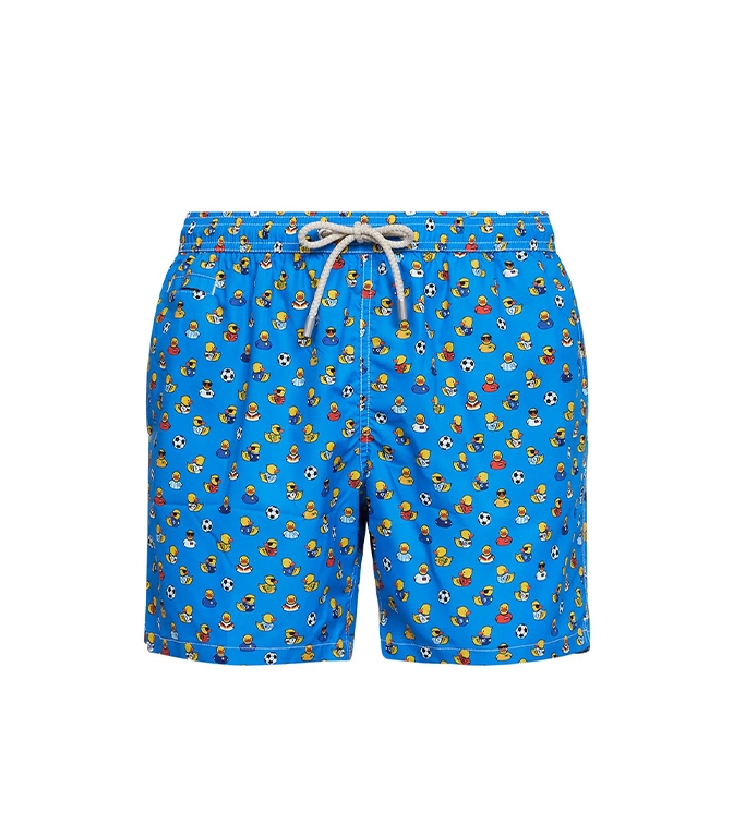 Mc2 Saint Barth - Costumi - COSTUME MARE LIGHTING MICRO CELESTE CON STAMPA DUCKY SOCCER