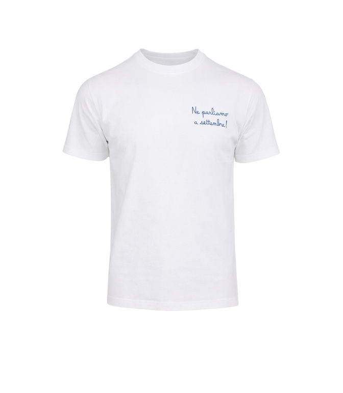 Mc2 Saint Barth - T-Shirt - T-SHIRT PORTOFINO CLASSIC FIT JERSEY COTONE CON NE PARLIAMO A SETTEMBRE