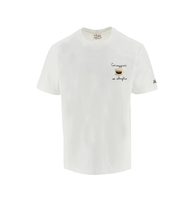 Mc2 Saint Barth - T-Shirt - T-SHIRT PORTOFINO BIANCO CON RICAMO CORREGGIMI SE SBAGLIO