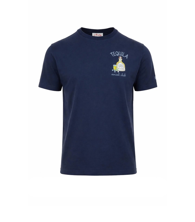 Mc2 Saint Barth - T-Shirt - PORTOFINO COTTON JERSEY T-SHIRT WITH SOCIAL TEQUILA EMBROIDERY