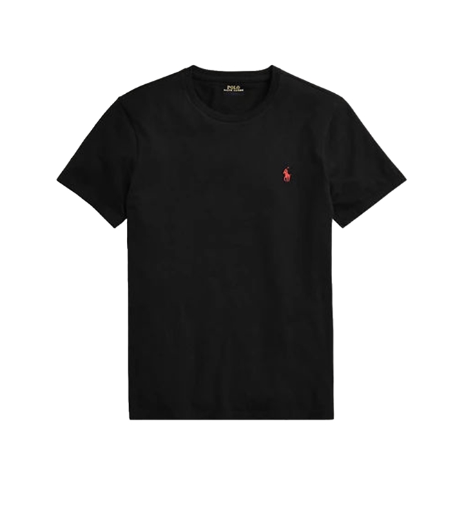 POLO RALPH LAUREN - T-Shirt - CUSTOM SLIM-FIT JERSEY T-SHIRT BLACK