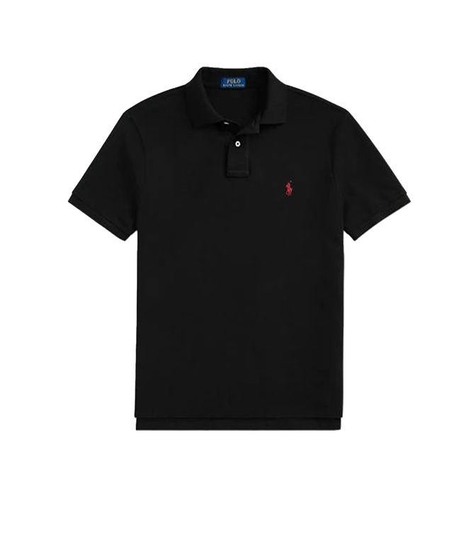 POLO RALPH LAUREN - Polo - ICONICA POLO IN PIQUÉ NERO ROSSO
