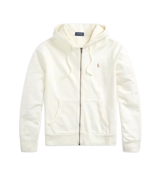 POLO RALPH LAUREN - Felpe - FELPA CON CAPPUCCIO IN COTONE LOOPBACK PANNA CLUBHOUSE