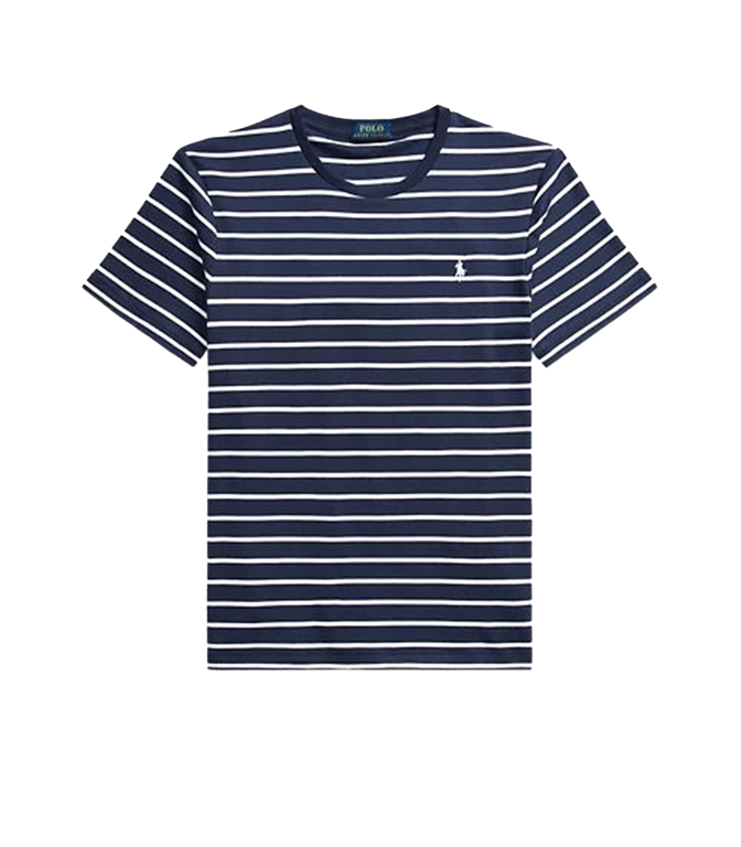 POLO RALPH LAUREN - T-Shirt - CUSTOM SLIM-FIT COTTON T-SHIRT REFINED NAVY BLUE WHITE