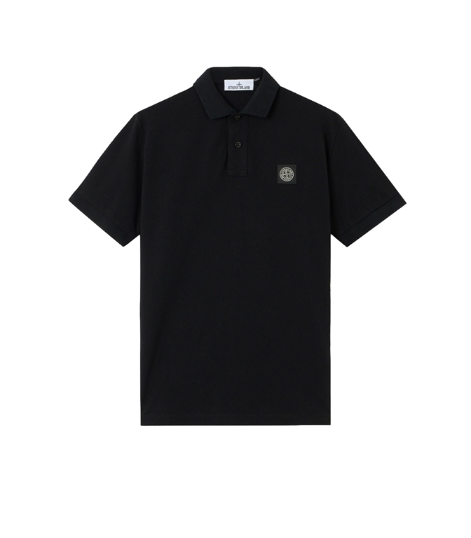 Stone Island - Polo - ORGANIC COTTON PIQU WITH STRETCH NERO