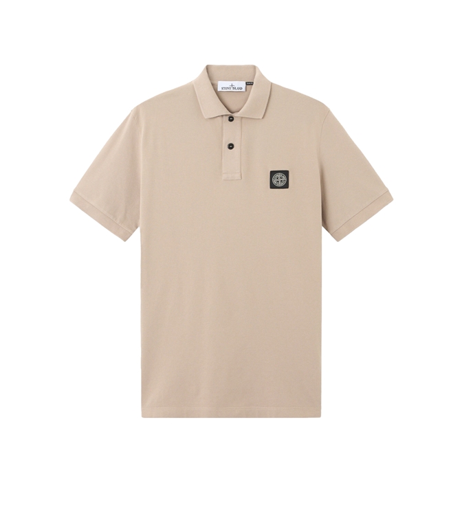 Stone Island - Polo - ORGANIC COTTON PIQU WITH STRETCH DESERTO