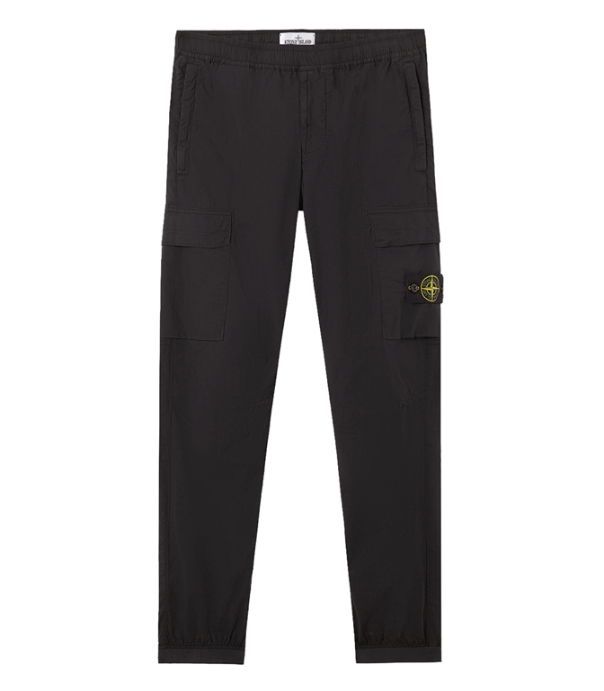 Stone Island - Pantaloni - STRETCH COTTON TELA 'PARACADUTE' NERO
