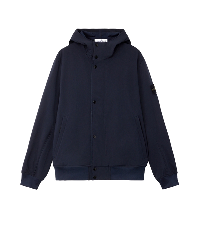 Stone Island - Giubbotti - LIGHT SOFT SHELL-R E.DYE TECHNOLOGY IN RECYCLED POLYESTER BLU