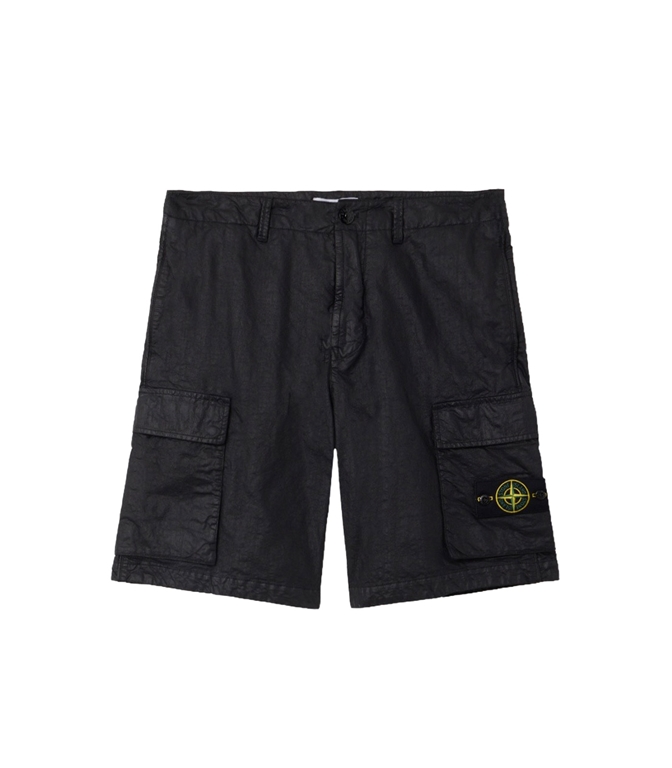 Stone Island - Shorts - ORGANIC-LOOK NYLON PANAMA-TC NERO