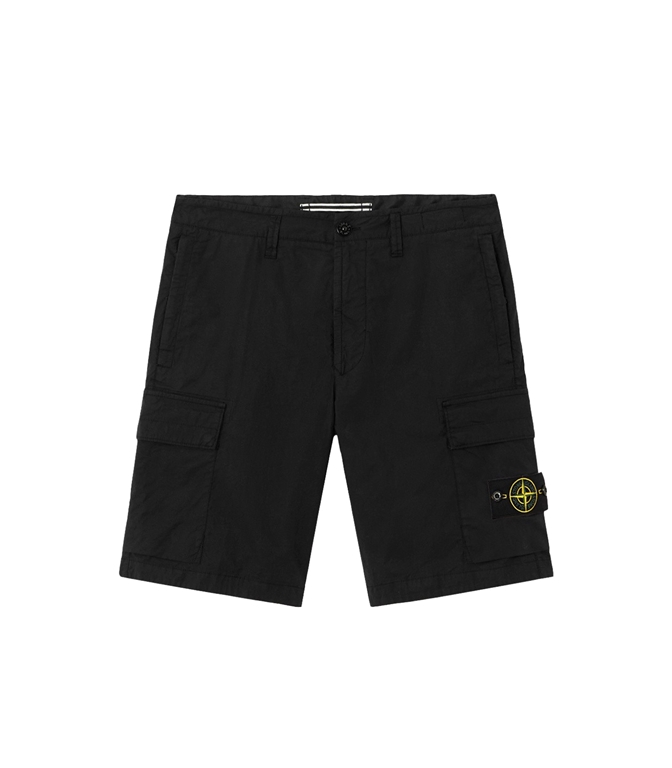 Stone Island - Shorts - STRETCH COTTON TELA 'PARACADUTE' NERO